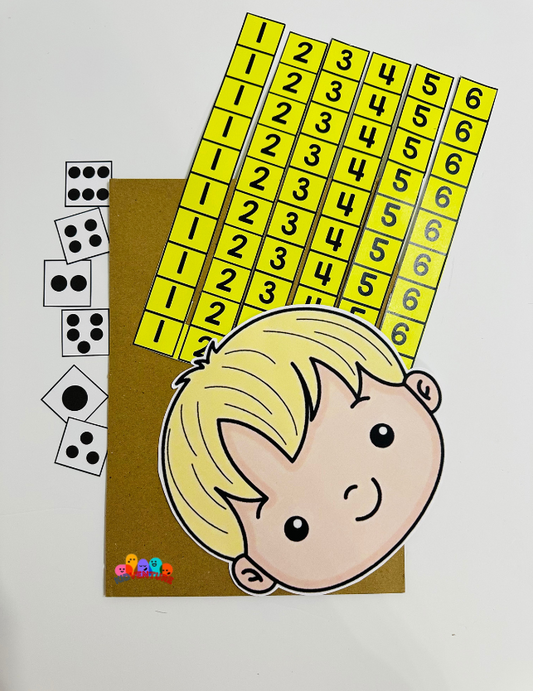 🎲 Roll & Trim Numbers – Fun Dice & Counting Activity for Kids ✂️